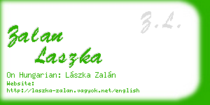 zalan laszka business card